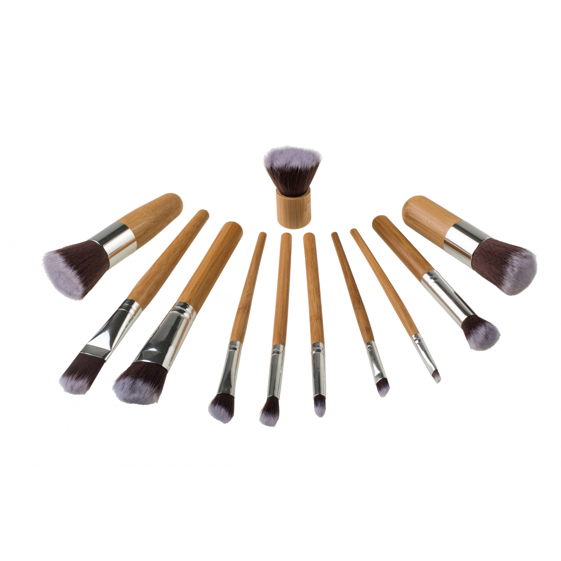 Set de pinceaux de maquillage 'Bamboo Eco' - 11 Pièces