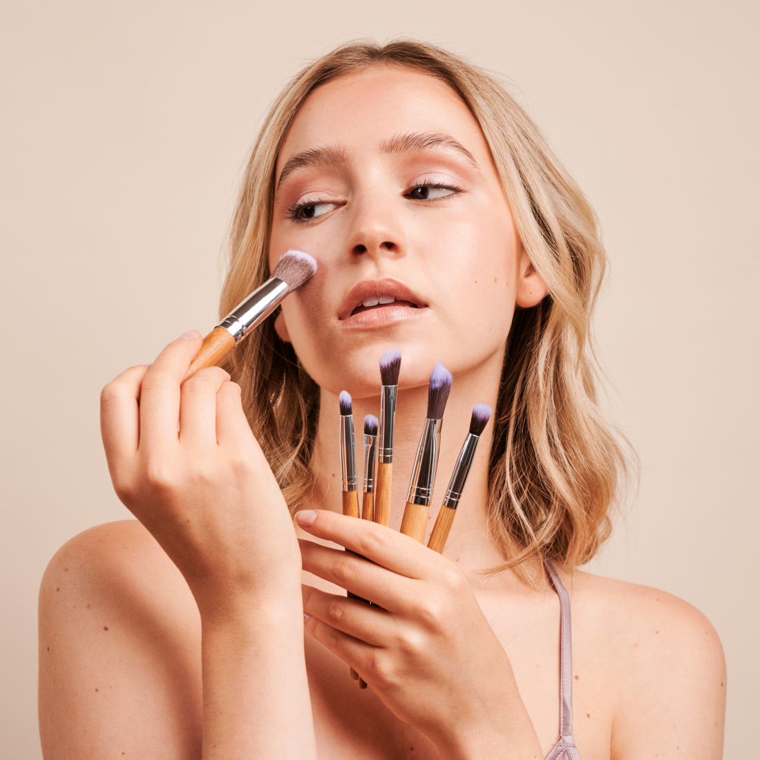 Set de pinceaux de maquillage 'Bamboo Eco' - 11 Pièces