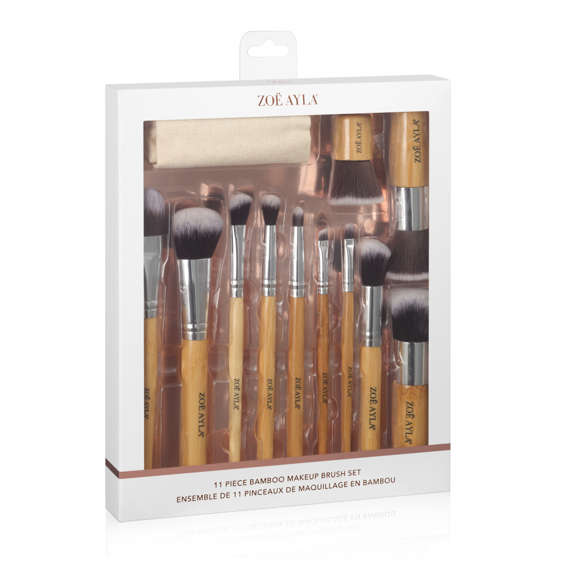 Set de pinceaux de maquillage 'Bamboo Eco' - 11 Pièces