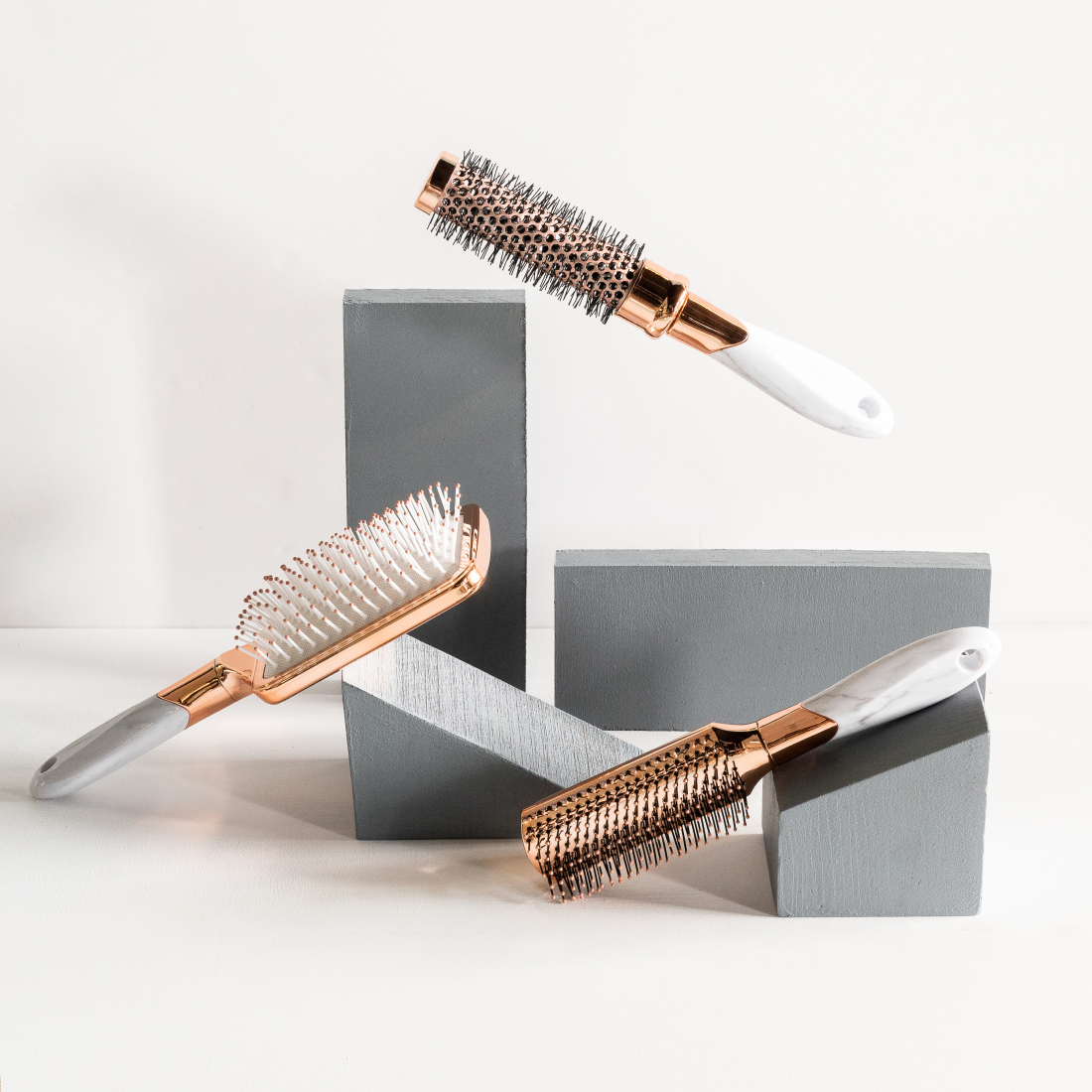 Set de brosses à cheveux 'Marble' - 3 Pièces