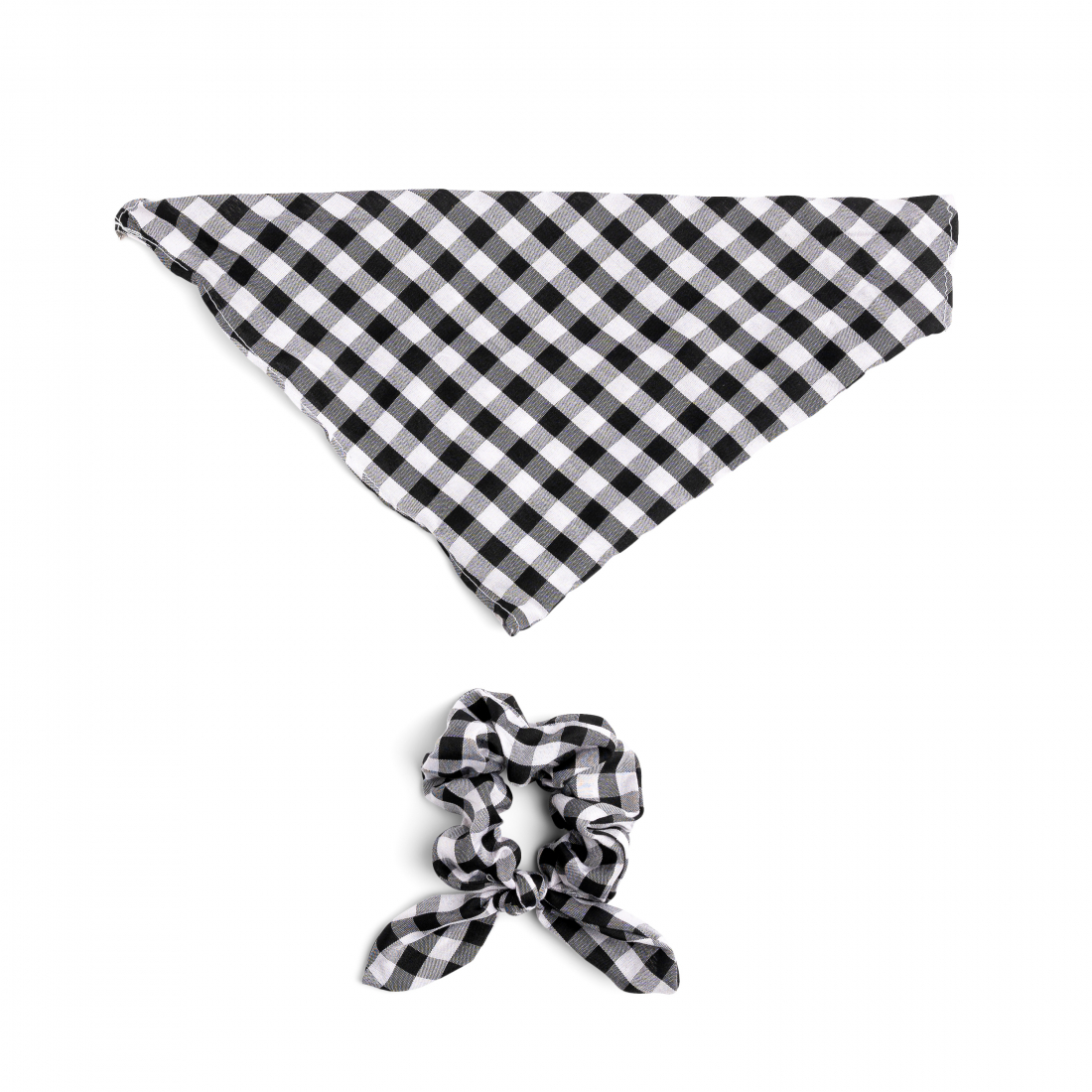 Bandana pour chien, Set de chouchou - Gingham