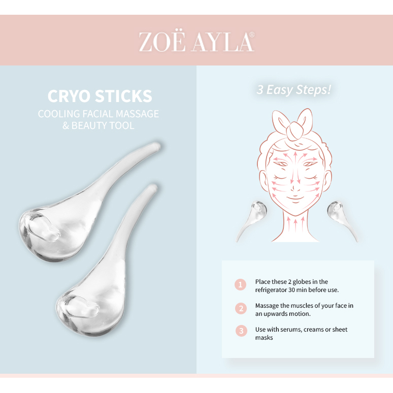 Masseur visage 'Cryo' - 2 Pièces