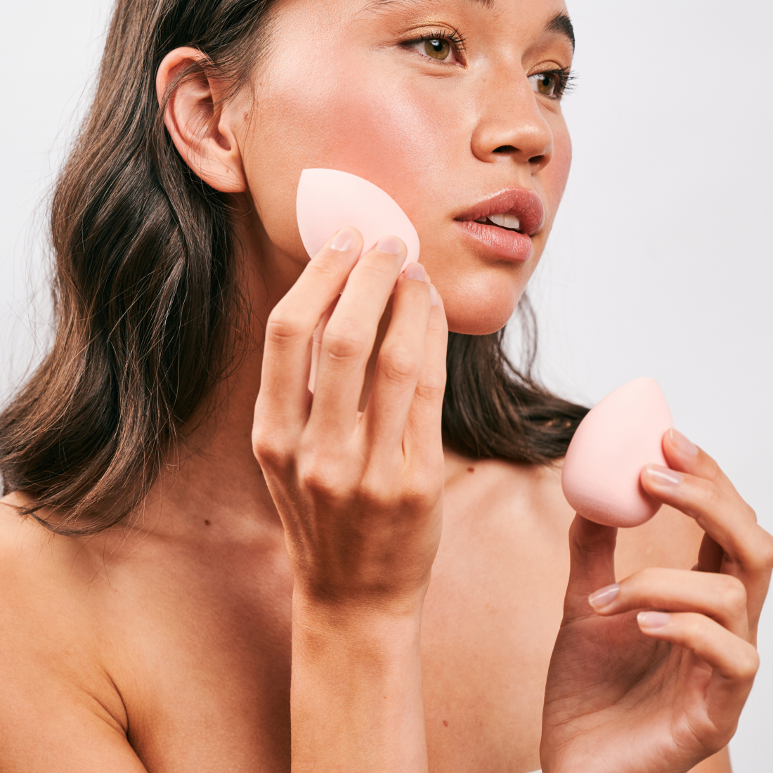 Éponge à maquillage 'Peach Beauty Blending' - 2 Pièces