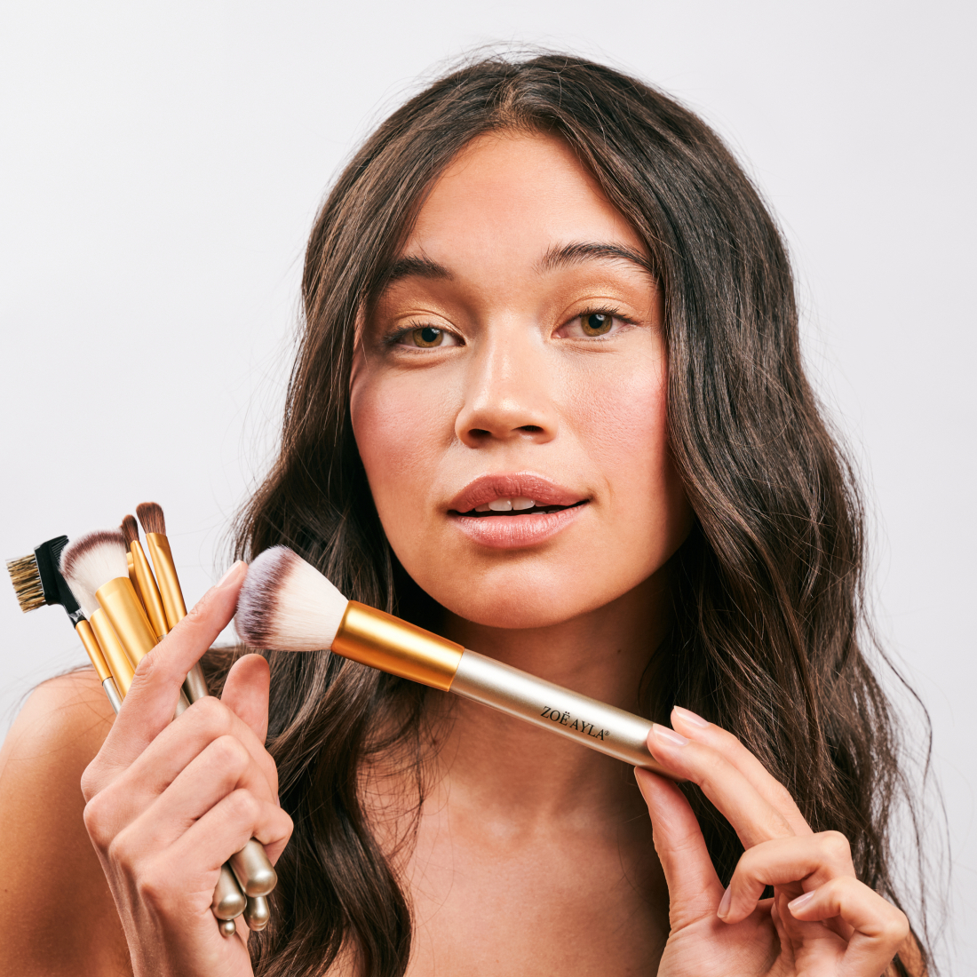 Set de pinceaux de maquillage 'Roll-Up Travel' - 24 Pièces