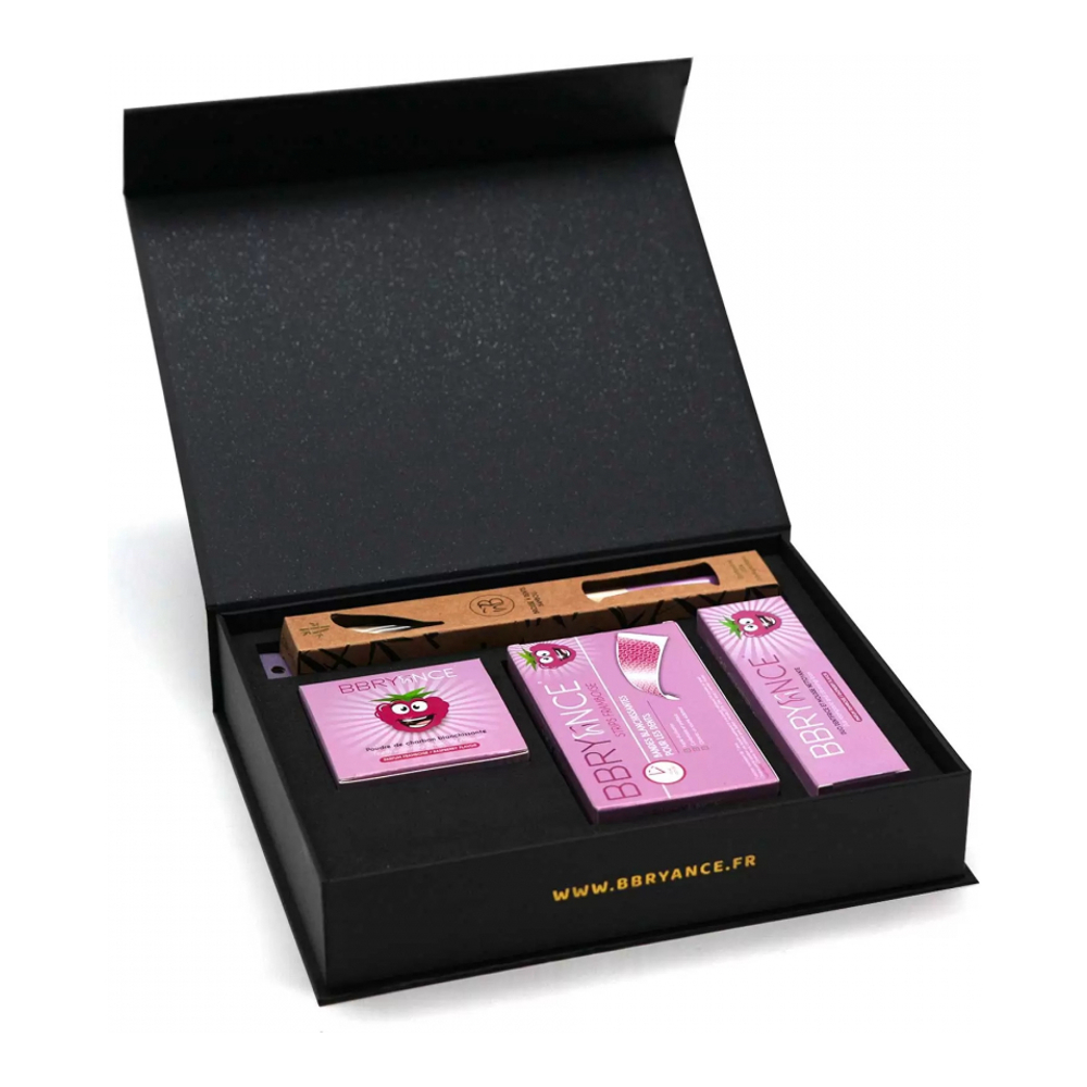 Set de soins dentaires 'Premium' - Raspberry 4 Pièces