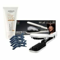 Id Italian  Hair Straightener Brush - 3 Pieces