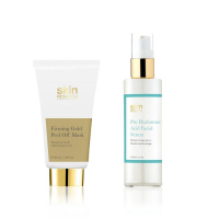 Skin Research 'Firming Gold + Pro Hyaluronic Acid' Face Serum, Peel-Off Mask - 2 Units