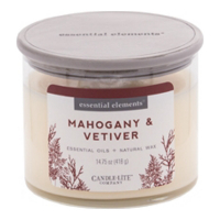 Candle-Lite Bougie 3 mèches 'Mahogany & Vetiver Scented' - 418 g