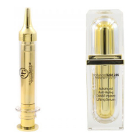 Hollywood Gold 24k '60 Seconds Instant (Syringe) & Advanced DMAE Instant Lifting' Anti-Aging Serum, Face Lift - 2 Units