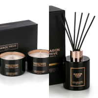 Maison Privé Bougie, Diffuseur 'Peony & Blush Suede, Black Amber & Ginger Lily' - 120 ml 170 g