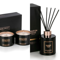 Maison Privé 'Luxury Aroma' Diffuser, Scented Candle - 120 ml, 3 Units 170 g