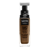 Nyx Professional Make Up 'Can't Stop Won't Stop Full Coverage' Foundation - Sienna 30 ml