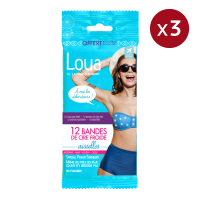 Loua 'Aisselles' Cold Wax Strips - 12 Units, 3 Pack