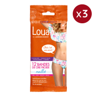 Loua 'Maillot' Cold Wax Strips - 12 Units, 3 Pack