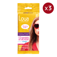 Loua 'Visage' Cold Wax Strips - 12 Units, 3 Pack