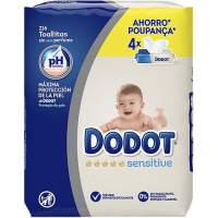 Dodot 'Sensitive Ph Natural' Baby wipes - 216 Pieces