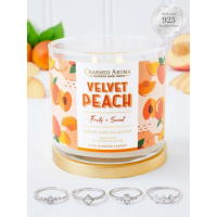 Charmed Aroma Women's 'Velvet Peach' Candle Set - 500 g