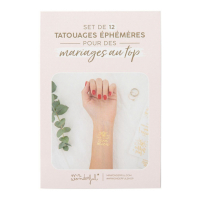Mr. Wonderful 'Mariages Au Top' Temporary tattoos - 12 Pieces
