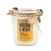 Fikkerts Cosmetics 'Jasmine White Blossom Willow & Weave' Scented Candle - 200 g