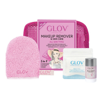 GLOV Travel Set | Water-Only Makeup Removing Mitt For All Skin With Fiber Soap