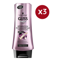 Gliss Après-shampoing 'Réparation Fondamentale' - 200 ml, 3 Pack