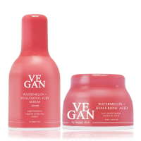 Vegan by Happy Skin Crème de jour, Sérum pour le visage 'Pink Juice Ultra-Moisture Boost'