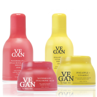 Vegan by Happy Skin Coffret de soins de la peau 'Juicy Glow Hydrator' - 4 Pièces