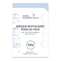 Herbal Essentials Masque tissu pour les yeux 'Rescue Revive' - 8 Sachets