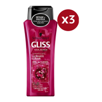 Gliss Shampoing 'Ultimate Couleur' - 250 ml, 3 Pack