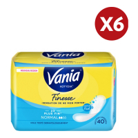 Vania 'Finesse Normal Panty' Tagesbinde - 40 Stücke, 6 Pack