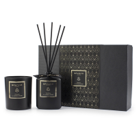 Bahoma London Coffret Cadeau - Saffron Noir, Vanilla 220 g, 100 ml, 2 Pièces