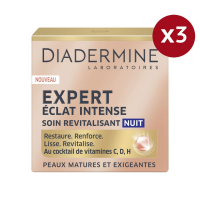 Diadermine Crème de nuit 'Expert Éclat Intense' - 50 ml, 3 Pack