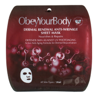 Obey Your Body Masque visage en tissu 'Dermal Renewal Anti Wrinkle'