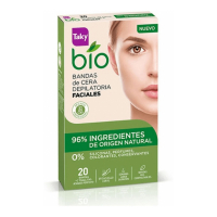 Taky 'Bio Natural 0%' Face Wax Strips - 20 Pieces