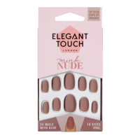 Elegant Touch 'Polished Colour Oval' Fake Nails - Mink Nude