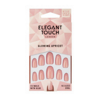 Elegant Touch 'Polished Colour Oval' Fake Nails - Glowing Apricot