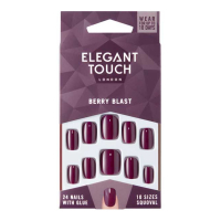 Elegant Touch 'Polished Colour Oval' Fake Nails - Berry Blast