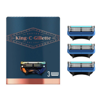Gillette 'King Shave & Edging' Razor Reffil - 3 Pieces