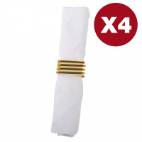 Aulica Set Of 4 Napkin Rings Square