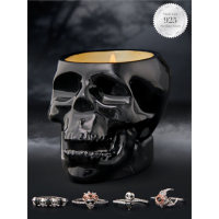Charmed Aroma Women's 'Midnight Teakwood Skull' Candle Set