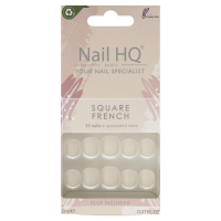 Nail HQ Capsules d'ongles 'Square' - French 24 Pièces