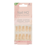 Nail HQ Capsules d'ongles 'Long Coffin' - Creamy Nude 24 Pièces