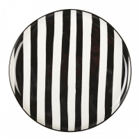 Aulica Platter Stripes Black And White 26Cm
