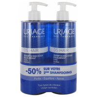 Uriage Shampoing 'Duo DS Hair Doux Équilibrant' - 500 ml, 2 Pièces