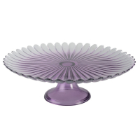 Aulica Purple  Footed Cake Plate 33Cm