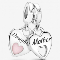Pandora Charm 'Mother And Daughter Hearts' pour Femmes