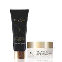 Eclat Skin London 'Hyaluronic Acid & Collagen Pro Age + 24K Gold' Augencreme, Peel-off Maske