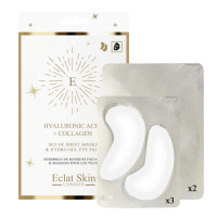 Eclat Skin London Set de masques 'Hyaluronic Acid & Collagen' - 2 Pièces