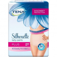 Tena Lady 'Silhouette - Size L' Incontinence Pads - 8 Pieces
