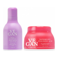 Vegan by Happy Skin Coffret de soins de la peau 'Plum + Bio-Retinol & Watermelon + Hyaluronic Acid' - 2 Pièces